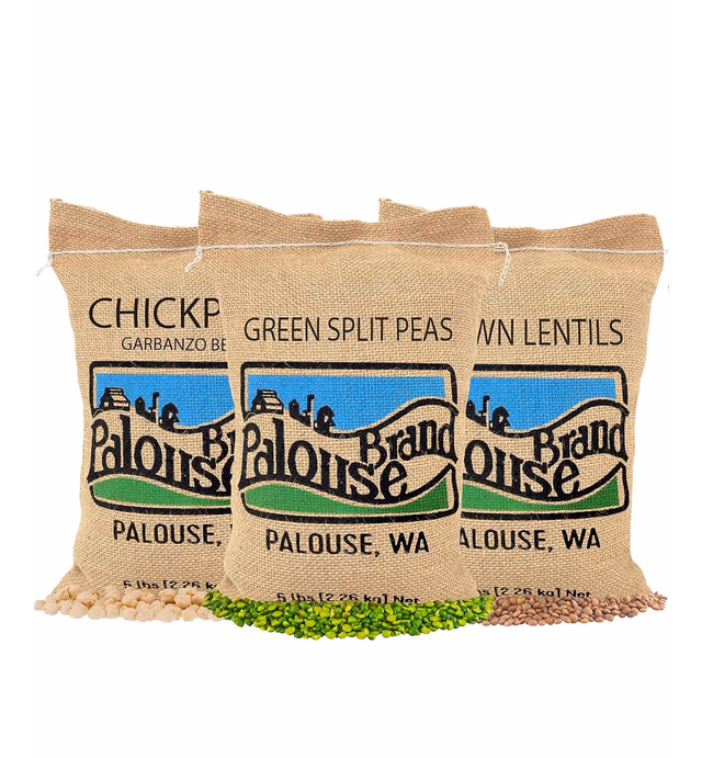 Garbanzo Beans | Pardina Lentils | Green Split Peas | 15 total LBS | Non-GMO Project Verified | 100% Non-Irradiated | Certified Kosher Parve | USA Grown | Field Traced