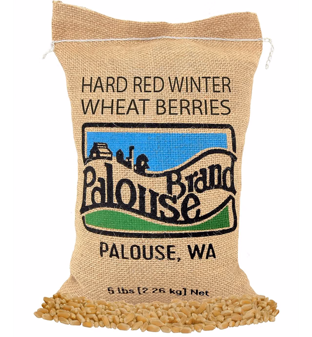 Hard Red Winter Wheat Berries | Family Farmed in Washington State | Non-GMO Project Verified | 5 LBS | 100% Non-Irradiated | Certified Kosher Parve | Field Traced | Burlap Bag