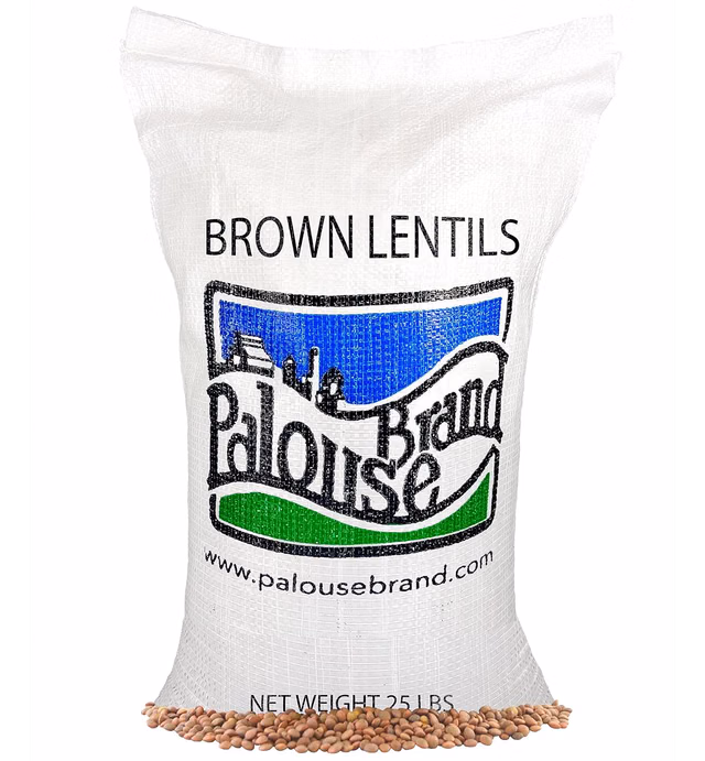 Lentils | Brown | 25 LBS | Bulk | Desiccant Free | Sproutable | Non-GMO Project Verified | Kosher