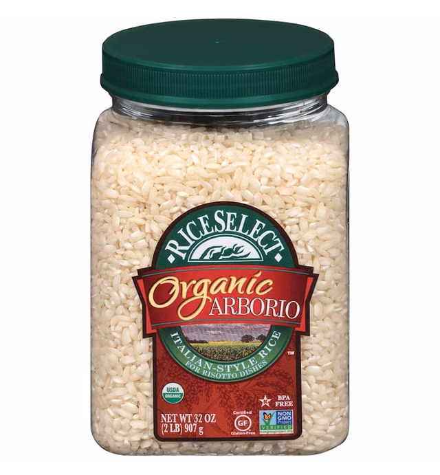 RiceSelect Organic Arborio Risotto Rice, Gluten-Free, Non-GMO, Vegan, 32 Oz