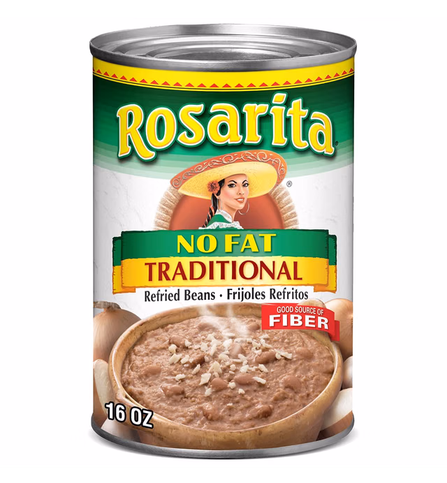 Rosarita No Fat Traditional Refried Beans, 16 oz