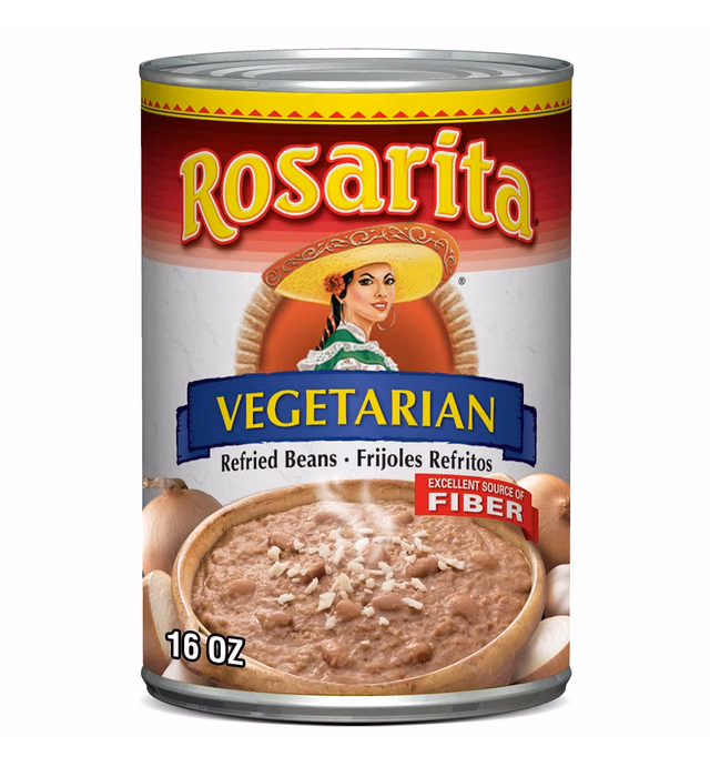 Rosarita Vegetarian Refried Beans, 16 Ounce (Pack of 12)