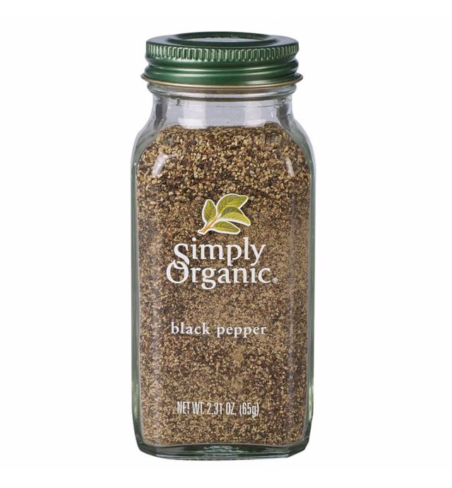 Simply Organic Black Pepper Medium Grind, 65g