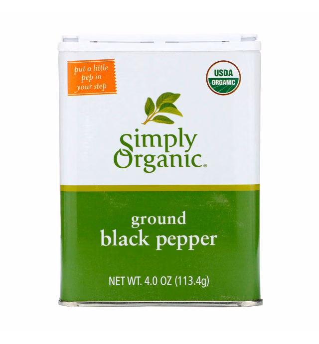 Simply Organic Black Pepper, 113.4g