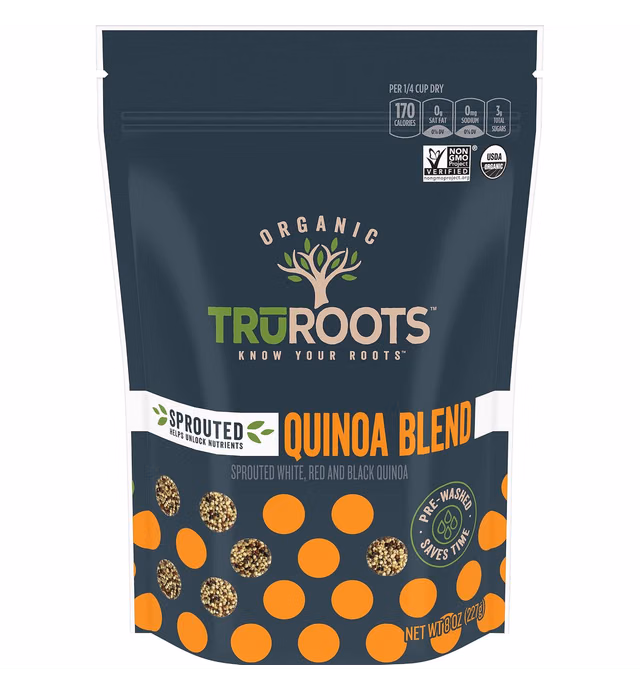 TruRoots Organic Sprouted Quinoa Blend, 8 Ounces, Certified USDA Organic, Non-GMO Project Verified
