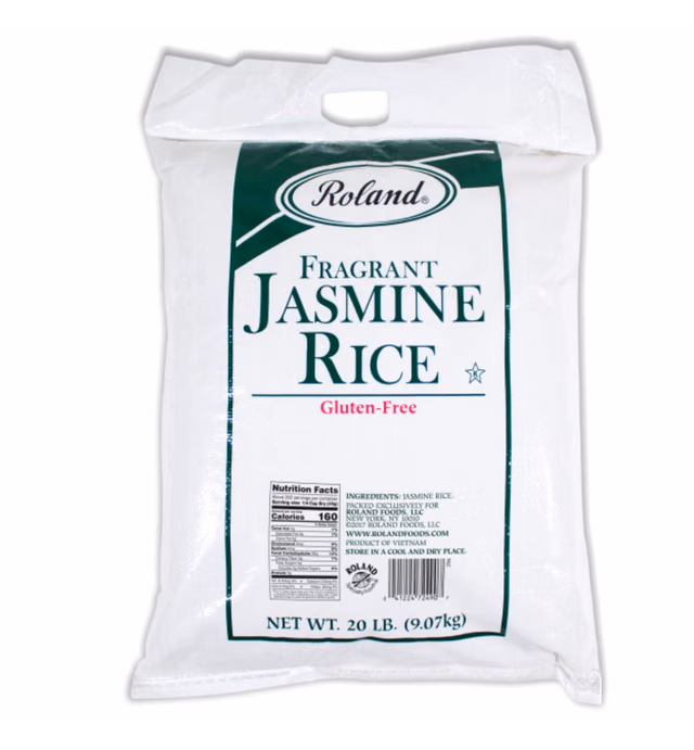 Roland Foods Fragrant Jasmine Rice from Vietnam, 20 Lb Bag