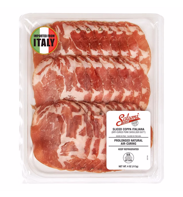 SALUMI ITALIANI Italian Coppa Sliced, 4 Oz