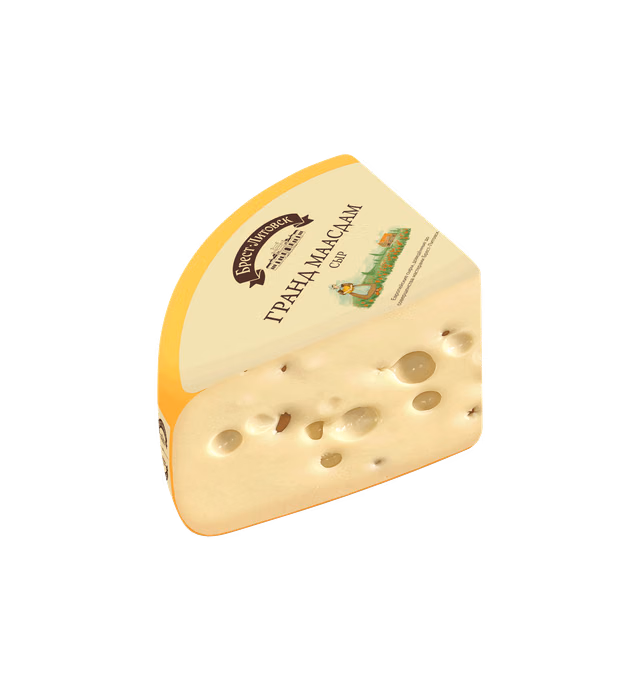 Cheese "Brest-Litovsk grand maasdam" fat content in dry matter 45%