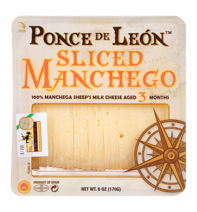 PONCE DE LEON Sliced Manchego, 7 Oz