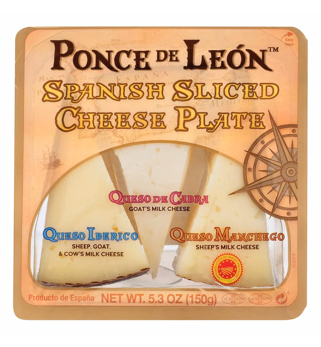 Ponce De Leon Spanish Sliced Cheese Plate, 5.3 Oz.