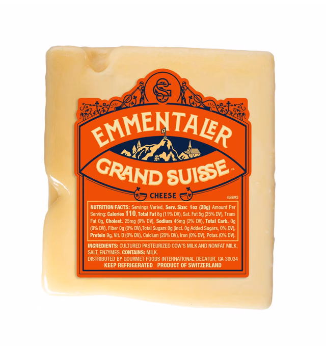GRAND SUISSE Imported Swiss Emmentaler, 8 oz