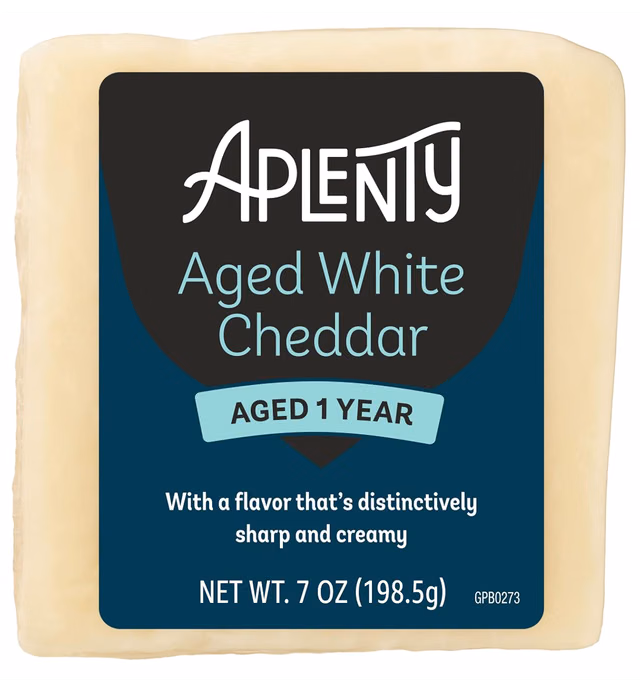 Amazon Brand - Aplenty, Aged White Cheddar, 7 oz