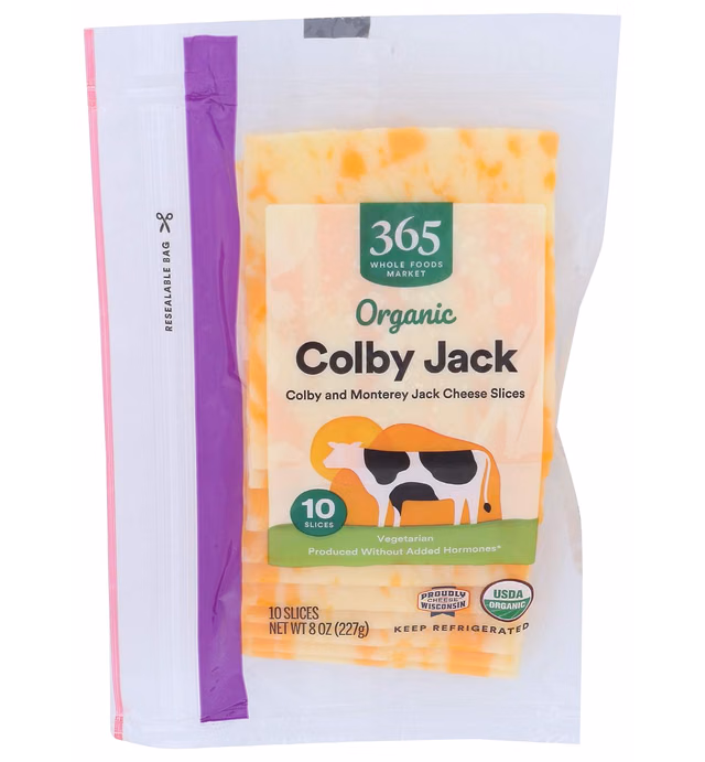 365 by Whole Foods Market Organic Sliced Colby Jack, 8 OZ
