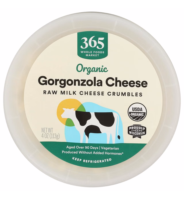 365 by Whole Foods Market, Cheese Gorgonzola Crumbles Organic, 4 Ounce