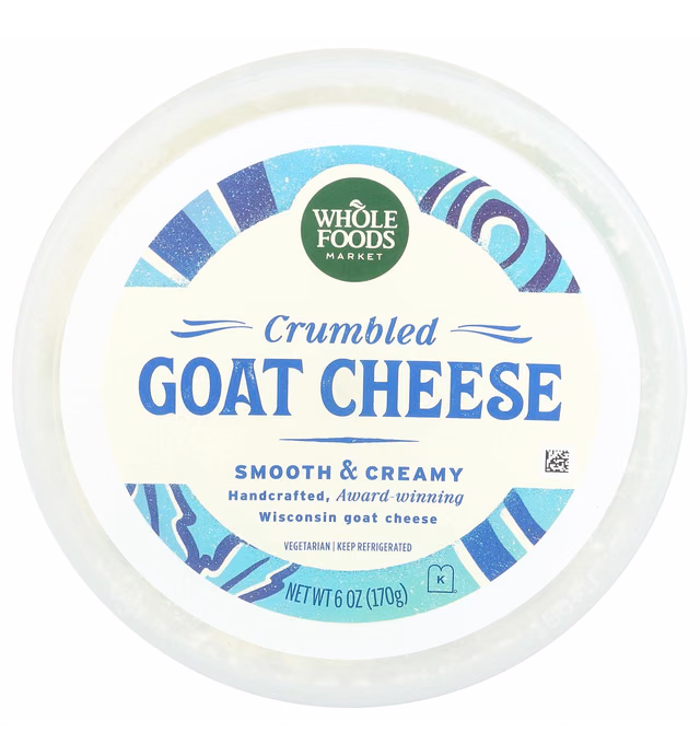 365 By Whole Foods Market, Goat Cheese Crumbles, 6 Ounce