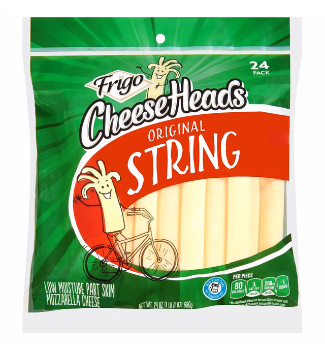 Frigo Cheese Heads, String Cheese, 24 Count