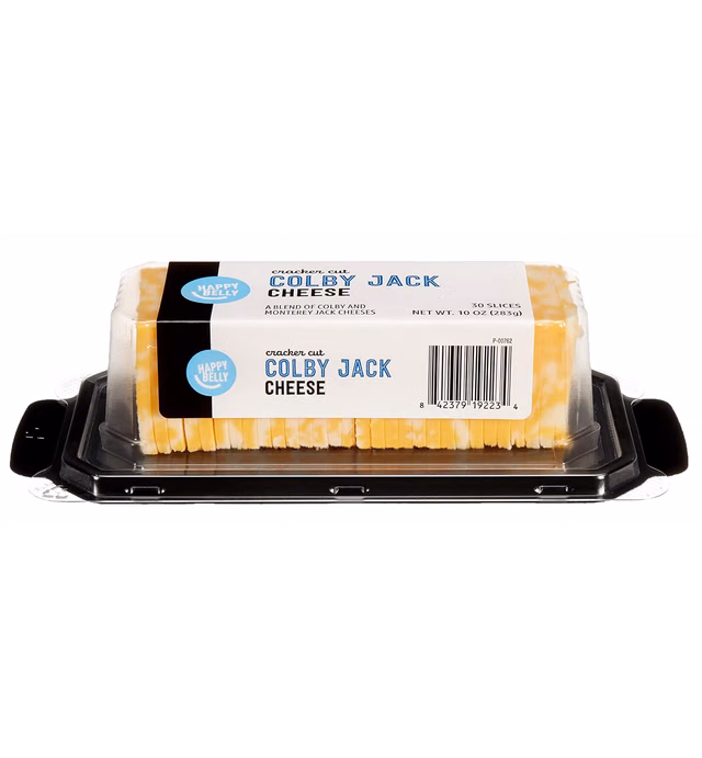 Amazon Brand - Happy Belly Colby Jack Cheese Cracker Cuts, 10 Oz