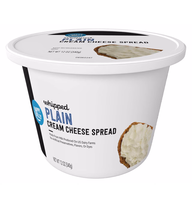 Amazon Brand - Happy Belly Original Whipped Cream Cheese Spread, 12 Ounce