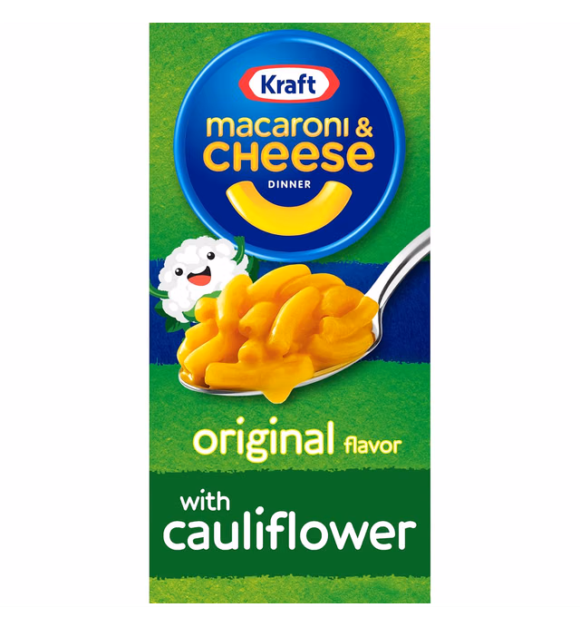 Kraft Original Macaroni & Cheese Dinner With Cauliflower Added To The Pasta (12 Ct Pack, 5.5 Oz Boxes)