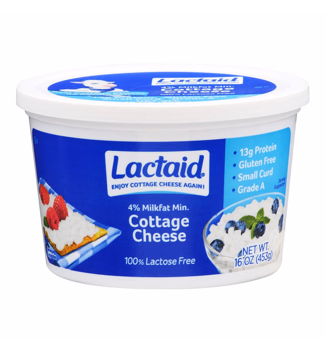 Lactaid, Low Fat Cottage Cheese, Plain, 16 oz