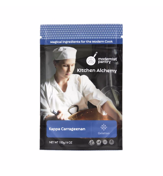 Pure Refined Kappa Carrageenan ⊘ Non-GMO ☮ Vegan ✡ OU Kosher Certified - 100g/4oz (The original recommended for Vegan Cheese)