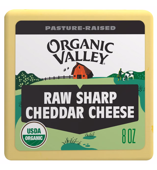 Organic Valley Raw Organic Sharp Cheddar Cheese Block