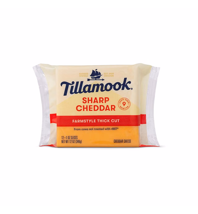 Tillamook, Sharp Cheddar Cheese Slices, 12 oz