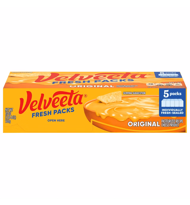 Velveeta Fresh Packs Original Cheese, 5 ct Blocks