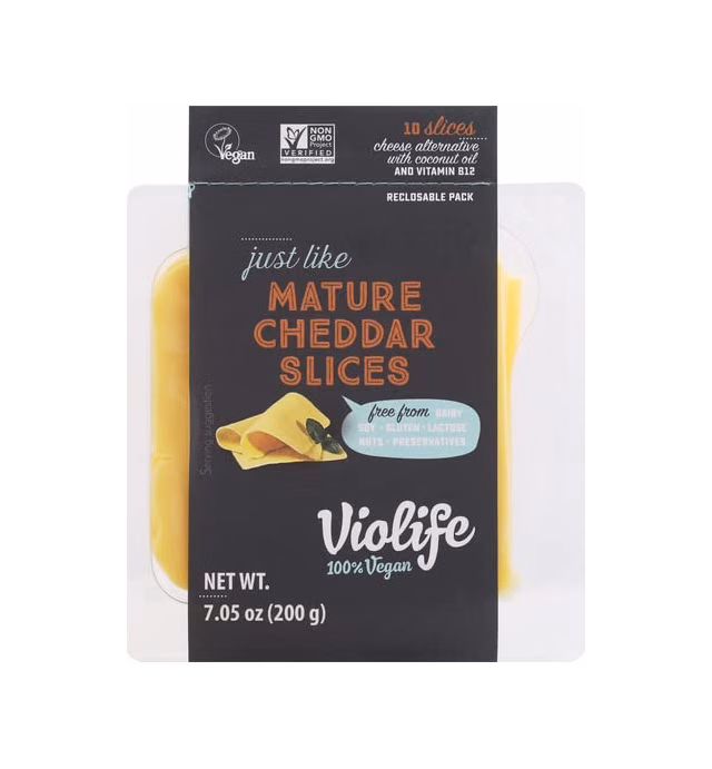 Violife, Mature Cheddar Style Slices, 7.05 Ounce