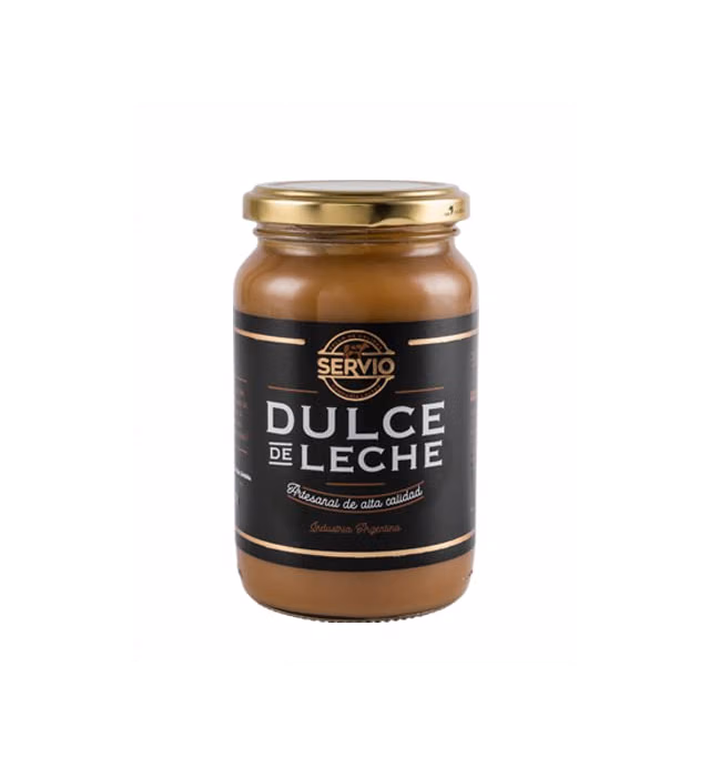 Servio Dulce De Leche Argentina - Milk Caramel Spread Gluten Free - Delicious Authentic Dulce De Leche Kosher Certified - Lactose Free Gluten Free - Cholov Yisrael - Made in Argentina - Caramel Imported from Argentina - 15.87 Ounces (450g) - Pack of 1