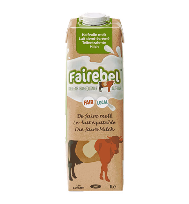 Lait demi-écrémé Fairebel