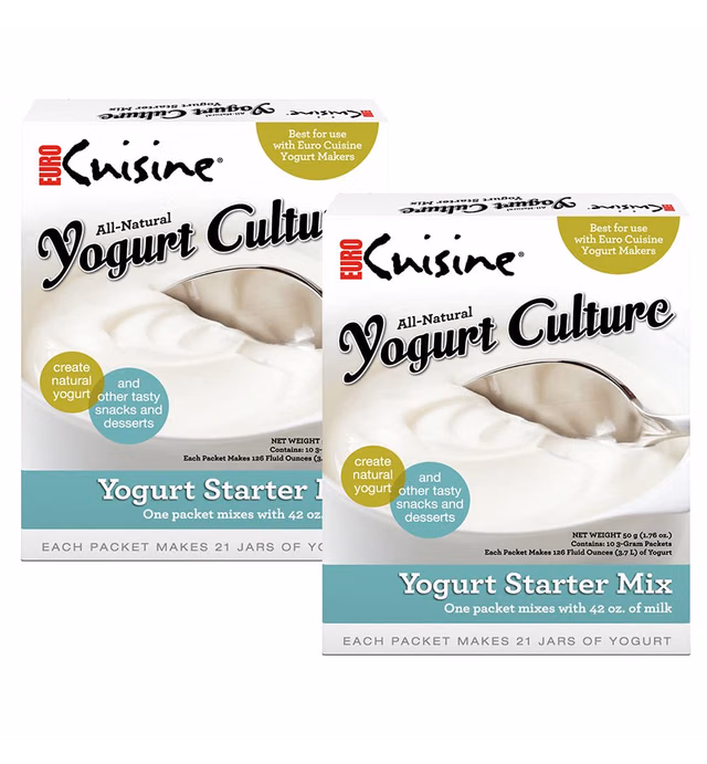 Euro Cuisine RI1020 All Natural Yogurt Culture / Starter 2 Boxes ( Each Box Contains 10 - 3gr Packet)
