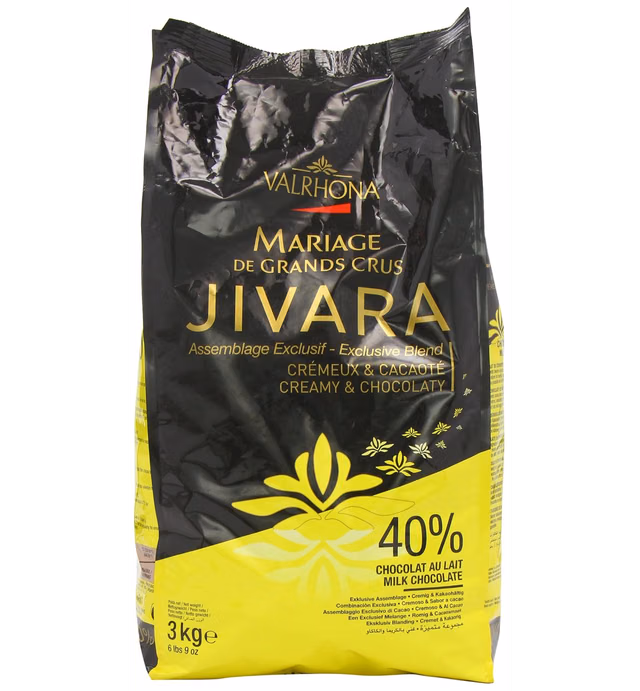 Valrhona Milk Chocolate Couverture Baking Discs 40% Jivara Lactee (6.6 pound)