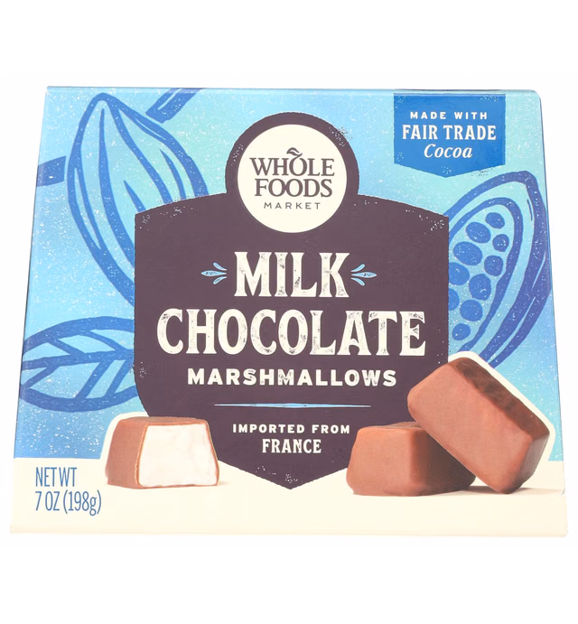 Whole Foods Market, Limited Edition Marshmallow Squares, Milk Chocolate, 7 Ounce
