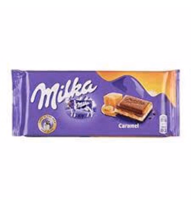 Milka, Milk Chocolate With Caramel, 3.52 Oz