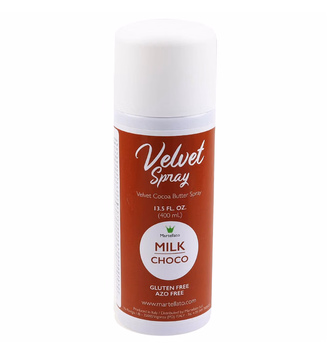 Martellato Milk Choco Velvet Spray 13.5 Ounce (400ml)