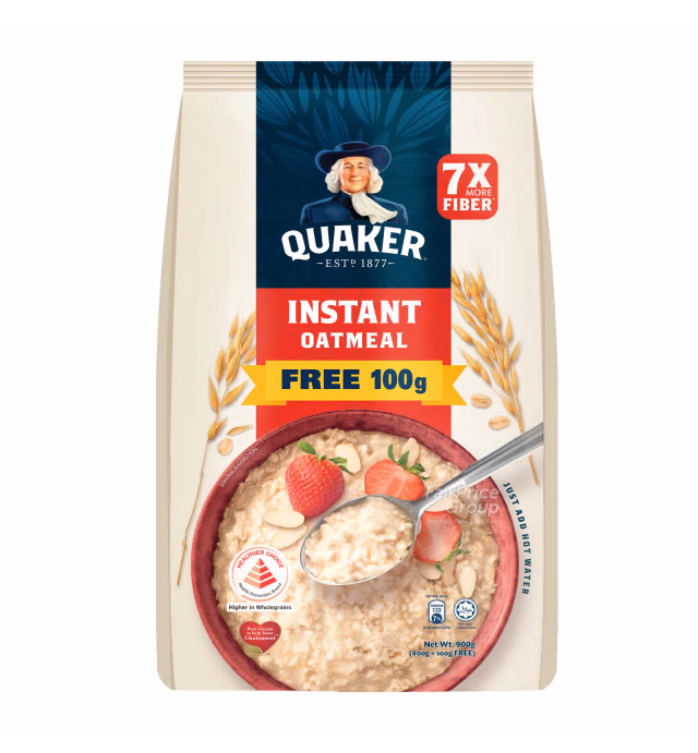 Quaker Oats Instant Oatmeal - Smooth & Creamy (Free 100g)