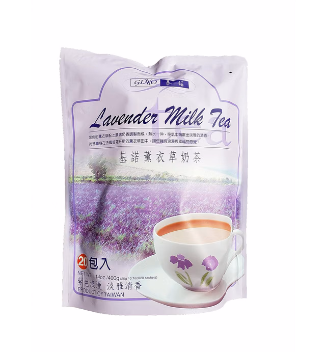 400 Gram Gino Lavender Milk Tea, 20 Sachets, Pack of 1
