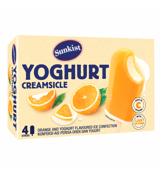 Sunkist Ice Confection - Orange and Yogurt