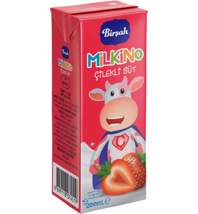 BİRŞAH MİLKİNO UHT STRAWBERRY MILK 200 ML