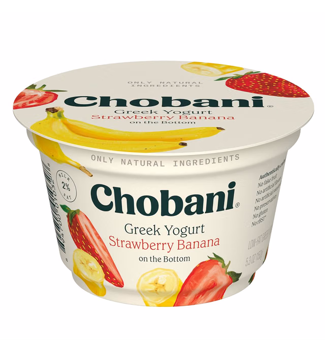 Chobani® Non-Fat Greek Yogurt Strawberry Banana on the Bottom 5.3oz