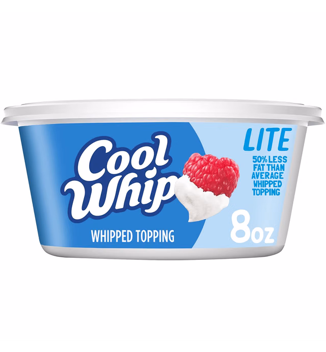 Cool Whip Lite Whipped Cream Topping, 8 Oz Tub