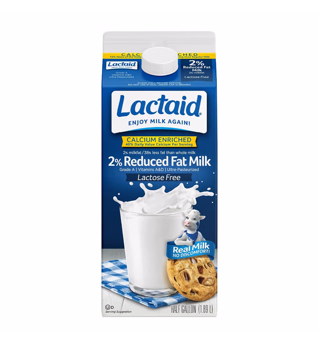 Lactaid 2% Reduced Fat Milk, Calcium Enriched, 64 fl oz