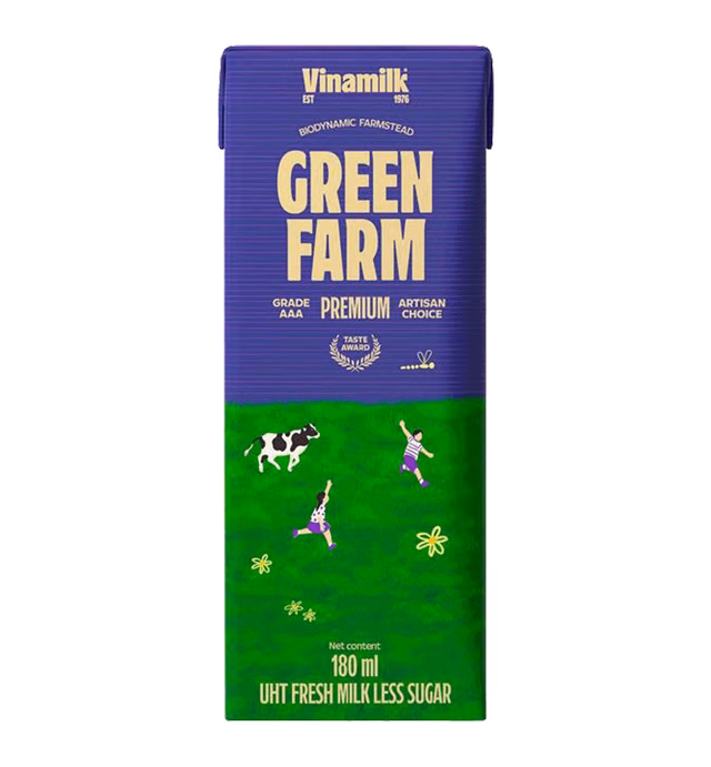 UHT FRESH MILK - LESS SUGAR - VINAMILK GREEN FARM