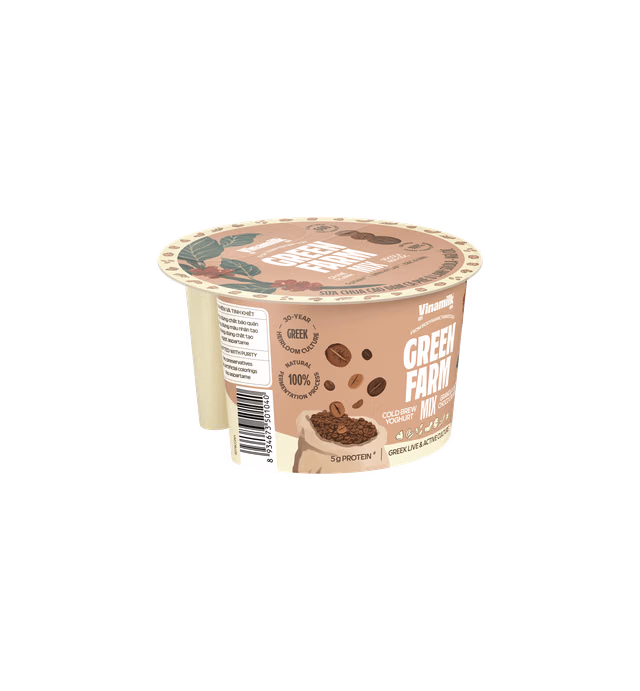 VINAMILK GREEN FARM HIGH PROTEIN YOGURT COLD BREW - CHOCOLATE CHIP