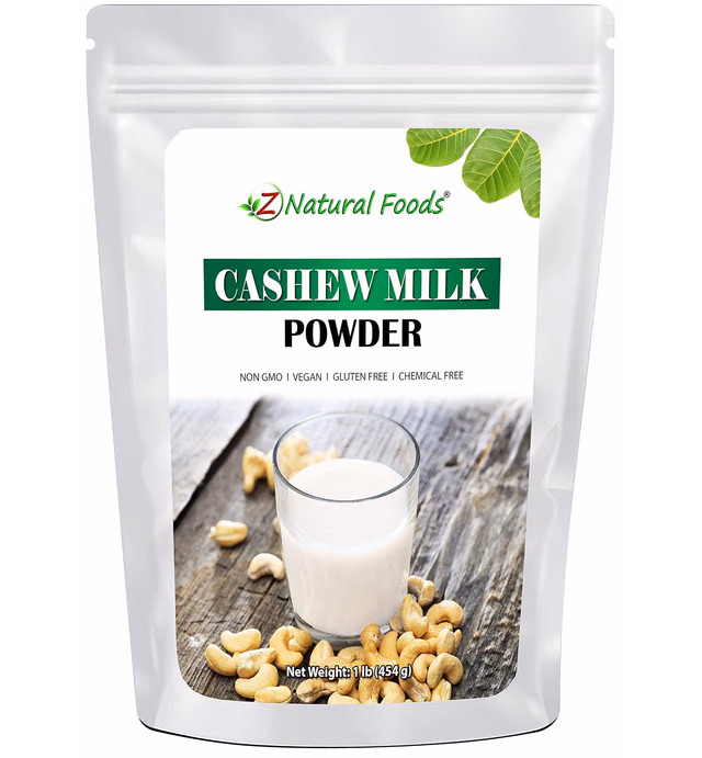 Cashew Milk Powder - Unsweetened Unflavored - All Natural Milk Alternative - Perfect For Coffee, Smoothies, Cereal, Drinks Baking - Vegan, Gluten Free, Non GMO, Kosher, Dairy Free - 1 lb