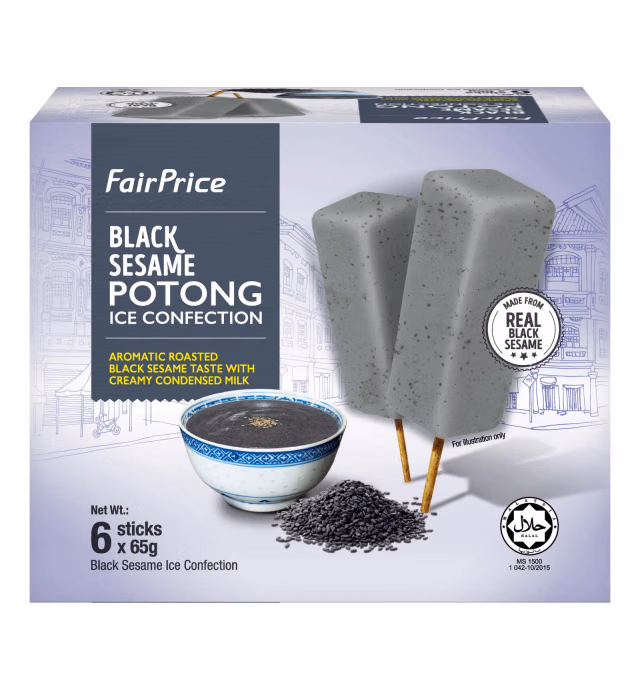 FairPrice Potong Ice Cream - Black Sesame