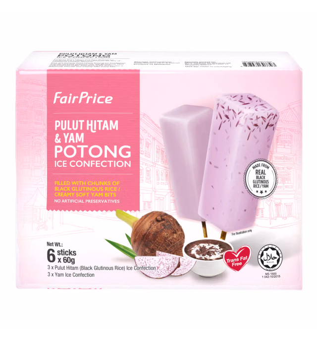 Fairprice Potong Ice Cream - Pulut Hitam & Yam