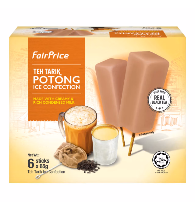 FairPrice Potong Ice Cream - Teh Tarik