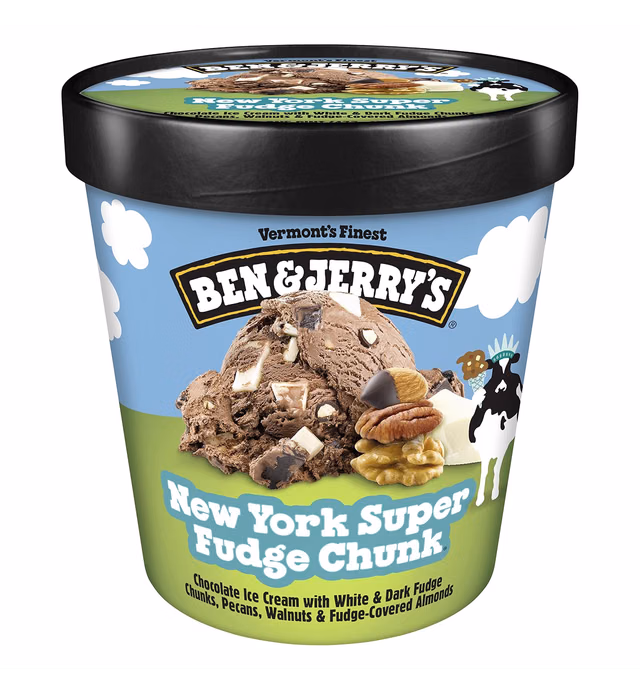 Ben & Jerry's Ice Cream New York Super Fudge Chunk 16 oz